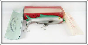 Vintage Captivated Lures Inc Green & Silver Lulu Lure In Box