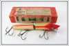 Heddon Allen Stripey Jointed Musky Vamp Lure In Box 7359 PAS