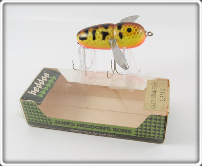 Vintage Heddon Brown Crawdad Crazy Crawler In Box 9120 BRS