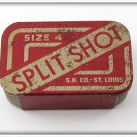 Vintage Shapleigh's Split Shot Tin With Split Shots
