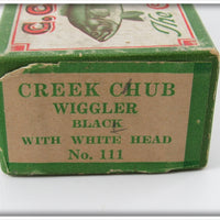 Creek Chub Black White Head Wiggler In Box