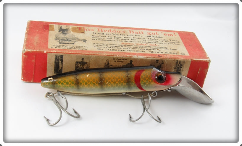 heddon tackle box Vintage Heddon Pike Scale Salmon River Runt Lure In Box 8859M For Sale