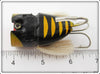 Bossard Baits Yellow & Black Bass Bug With Card