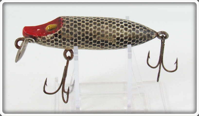 Vintage Rinehart Black Scale Red Face Chuby Lure
