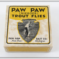Vintage Paw Paw Nieboer Trout Flies Empty Box 