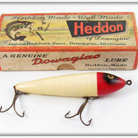 Vintage Heddon Red Head White Zaragossa Lure In Box 6500 RH