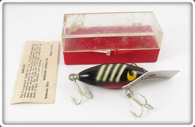 Vintage Rinehart Tackle Co Black White Bars Sure Hit In Box