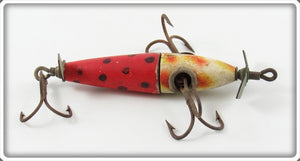 The Charmer Minnow Co Red & White With Black Spots Midget Charmer Lure