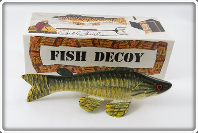 Carl Christiansen Smallmouth Bass Decoy In Box