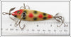 Heddon White With Red & Green Spots 0 Minnow In Box