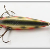 Heddon White With Red & Green Spots 0 Minnow In Box