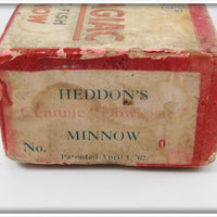 Heddon White With Red & Green Spots 0 Minnow In Box