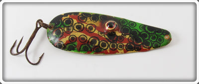Vintage Bud Stewart Spotted Bloody Eyed Killer Spoon Lure 