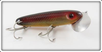Arbogast Bud Stewart Brown & Red Scale Musky Jitterbug Lure