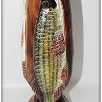 Carl Christiansen Walleye, Musky & Pike Carved Vase
