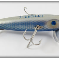 Vintage Arbogast Silver Scale On Blue Musky Jitterbug