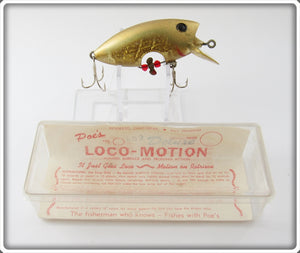 Vintage Poe's Gold Loco-Motion Lure In Box 402 