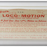 Poe's White Green Striped Loco-Motion In Box 310