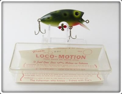 Vintage Poe's Frog Spot Loco-Motion In Box