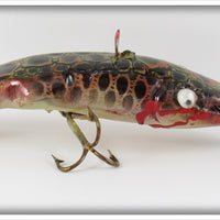 Vintage Bud Stewart Spotted Diving Crippled Wiggler Lure 