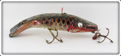 Vintage Bud Stewart Spotted Diving Crippled Wiggler Lure 