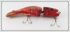 Vintage Bud Stewart Red Jointed Open Mouth Minnow Lure 