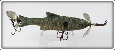 Antique Vintage Shakespeare Green & Yellow Evolution Lure