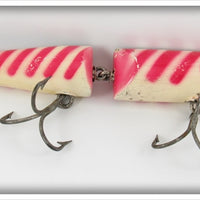 Eger Bait Mfg Co Red & White Jointed Mammoth Lure 3000 