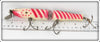 Eger Bait Mfg Co Red & White Jointed Mammoth