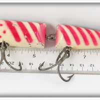 Eger Bait Mfg Co Red & White Jointed Mammoth