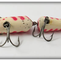 Eger Bait Mfg Co Red & White Jointed Mammoth
