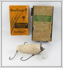 Vintage Jim Donaly White Redfin Floater Lure In Box