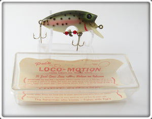 Vintage Poe's Rainbow Trout Loco-Motion Lure In Box