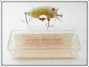 Vintage Poe's Ghost Gold Loco-Motion Lure In Box