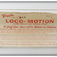 Poe's White Black Striped Loco-Motion In Box 311