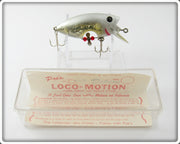 Vintage Poe's Silver Loco-Motion Lure In Box