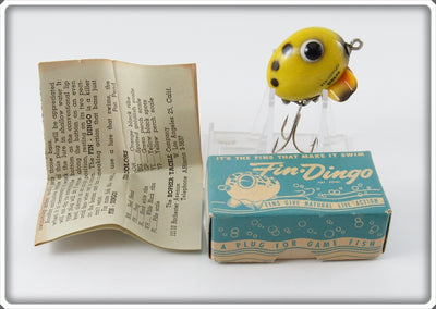 Ropher Yellow Black Spots Fin Dingo Sinker Lure In Box SS-YE