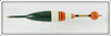 Vintage Ideal 11" Green, Orange & White Bobber Float
