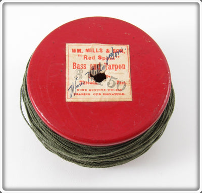 Vintage Wm Mills & Son Bass & Tarpon Red Line Spool