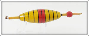 Vintage Ideal Yellow, Red & Black Bobber Float 