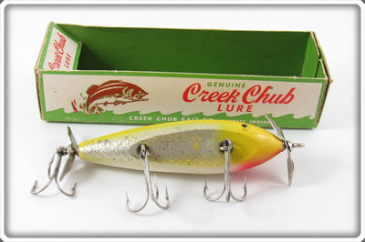Vintage Creek Chub Yellow Flash Injured Minnow In Box 1537