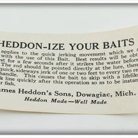 Vintage Heddon-Ize Your Baits Box Insert 