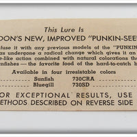 Vintage Heddon's New Improved Punkin-Seed Box Insert 