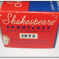 Shakespeare 1973 Model GF Direct Drive Sportcast Level Winding Reel In Box
