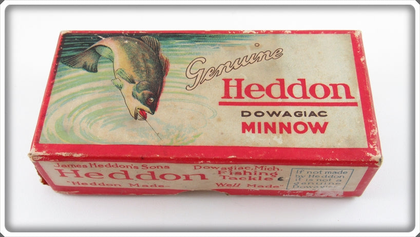 Vintage Heddon Dowagiac Minnow Unmarked Empty Down Bass Box 