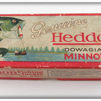 Vintage Heddon Dowagiac Minnow Unmarked Empty Up Bass Box