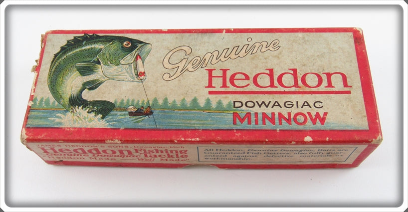 Vintage Heddon Dowagiac Minnow Unmarked Empty Up Bass Box