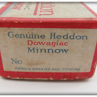 Heddon Dowagiac Minnow Unmarked Empty Up Bass Box