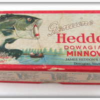Vintage Heddon Dowagiac Minnow Unmarked Empty Up Bass Box 