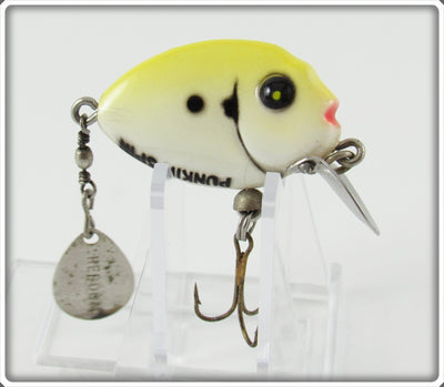 Vintage Heddon Yellow Pearl Tiny Punkin Spin Lure 382 YPR 